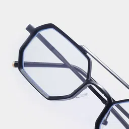 SUNGLASSIC Unisex Commando V1 Rectangle Black Clear Sunglasses V1-Commando image 5