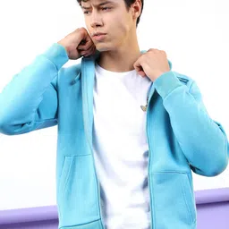 HIGHLANDER Men Solid Hood Front-Open Sweatshirt-picture-8