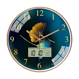 M T BROTHERS Blue & Rose Gold Printed Contemporary Wall Clock-25