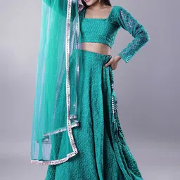 Utsav Fashion Geometric Embroidered Ready to Wear Lehenga & Blouse With Dupatta-picture-7