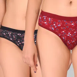 FiveFlag Mid-Rise Cotton Blend Briefs Combo of 3-picture-31