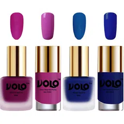 VOLO Set Of 4 Velvet Matte & Extra Shine Nail Polish-8 ml & 9.9 ml Each Shade 14-19-35-66-16