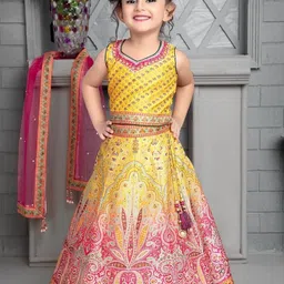 NTURVA Girls Art Silk Lehenga Choli-picture-10