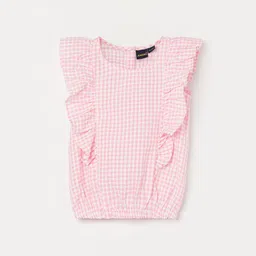 Juniors by Lifestyle Embroidered Flutter Sleeve Cotton Top-image-49