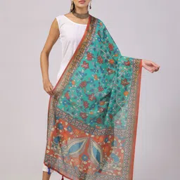 Kaizen TEXO FAB Ethnic Motifs Printed Linen Dupatta-18