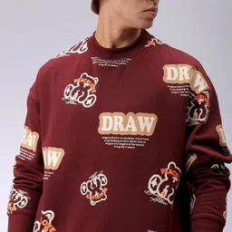 The Indian Garage Co Men Abstract Printed Long Sleeves Sweatshirt-image-21