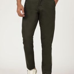 Greenfibre Men Cotton Mid-Rise Slim Fit Trousers-picture-15