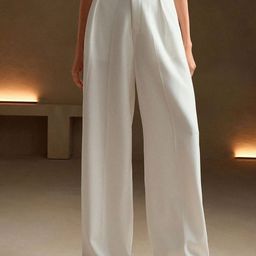 Chemistry Women Relaxed Straight Leg High-Rise Pleated Trousers-picture-22