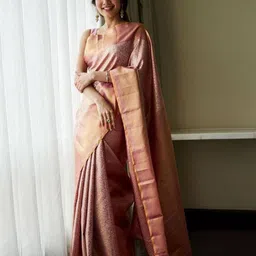 SHOP DROP Woven Design Zari Pure Silk Banarasi Saree-picture-26