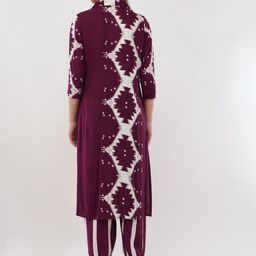 dhartii Summer Garden Abstract Printed Ethnic Tunic With Trouser Co-Ords image 2