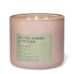 Bath & Body Works Salted Amber & Vetiver 3-Wick Scented Candle - 411g-picture-3