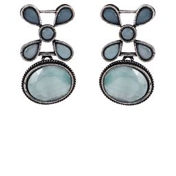 PUJVI Artificial Stone Studded Contemporary Studs-7