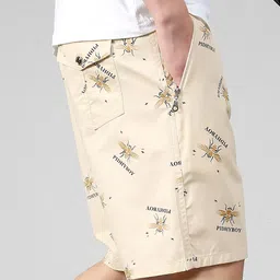 StyleCast x Revolte Men Printed Mid-Rise Cotton Regular Shorts-picture-53