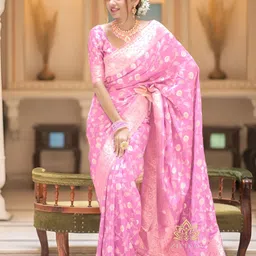 VASTRAHUT Women Woven Design Zari Banarasi Saree-picture-12
