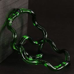 NMII Set of 2 Zig Zag Crystal Glass Bangles-57