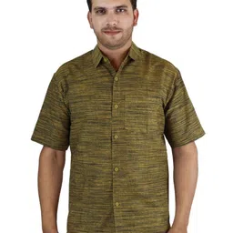 JASHNA Premium Self Design Spread Collar Casual Shirt-image-66