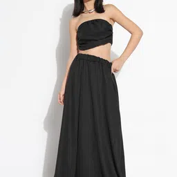 SHOWOFF Edition Off-Shoulder Sleeveless Crop Top With Maxi Skirt Co-Ords-image-61