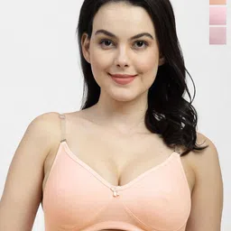 SHYAM SONS FLAIR Women Femina Pack of 3 Full Coverage Non-Wired & Non Padded T-shirt Bra-image-90