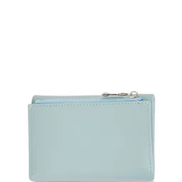 Globus Women Blue Textured Tri-Fold Wallet with Zip Coin Pocket-picture-9