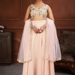flaher Printed Lehenga & Blouse With Dupatta-image-4