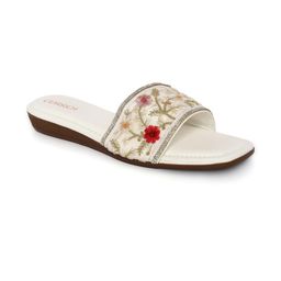 CORSICA Women Embroidered Detail Open Toe Flats-image-24