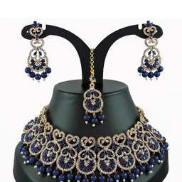 VATSALYA creation Women Blue Jewellery Set-image-61