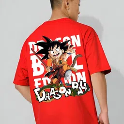 ANGERHOOD Graphic Dragon Ball Z Printed Drop-Shoulder Sleeves Oversized Cotton T-shirt-picture-5