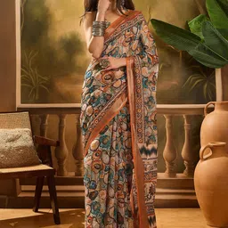SAINOOR Women Printed Cotton Blend Saree-image-21