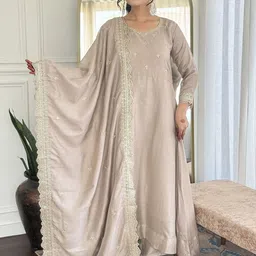 Moda Rapido Women Ethnic Motifs Embroidered Kurta with Trousers & Dupatta-38