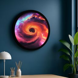 Homspurts Orange Colored & Pink Luminous Galaxy Wall Paintings-image-73
