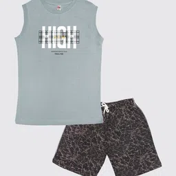 Tee Weavers Boys Printed Pure Cotton T-Shirt With Short Clothing Set-image-75