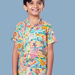 Tura Turi Boys Floral Opaque Printed Casual Shirt-image-27