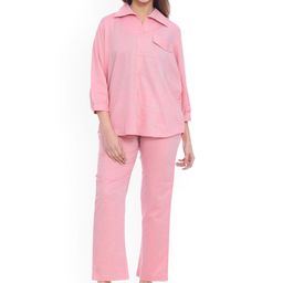 Moda Elementi Shirt Collar Shirt & Trousers Co-ords-image-74