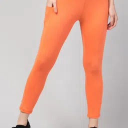 high waist solid cotton gym leggings-image-46