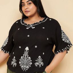 max Embellished Printed Top-image-25