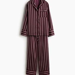H&M Women Pack of 2 pieces Polyester Striped Night suit-picture-34