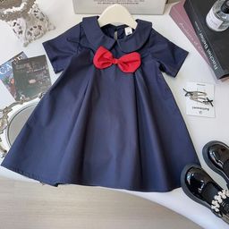 LULU & SKY Girls Peter Pan Collar Bow Detail Fit & Flare Dress-image-37