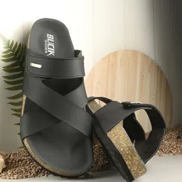 BUCIK Men Slip-On Comfort Sandals-image-5