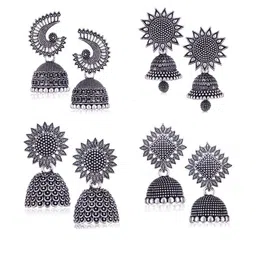 Sangria Silver-Plated Alloy Earrings-67