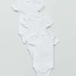 KIABI Infant Girls Pack Of 3 Pure Cotton Bodysuit-34