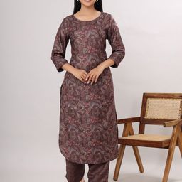 VASVI Floral Printed Regular Straight Kurta with Palazzos-image-26