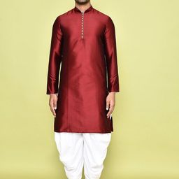 Arihant Rai Sinha Men Regular Pure Silk Kurta with Trousers-image-84