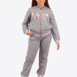 CUTECUMBER Girls Graphic Printed Hooded Tracksuits-image-46