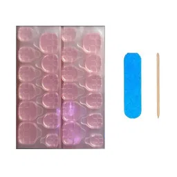 STYFY Set Of 24 Stick On Artificial Nails With Buffer & Stick - French Affair-picture-30