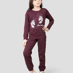 TRESNOVA Girls Printed Anti Microbial Pure Cotton Sweatshirt With Jogger-image-8
