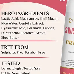 Cutiswiss Swissbae Face Cream With Snail Mucin & Rice Water - 50 g image 2