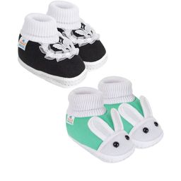 NESKA MODA Kids-Unisex Black Cotton Booties-picture-31