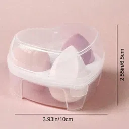 FEELHIGH Set Of 3 Makeup Blender Sponge With Heart Shape Box image 4
