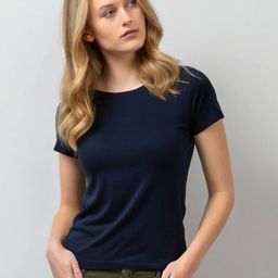 DressBerry Women Striped Bio Finish Pockets Slim Fit T-shirt-image-65