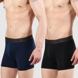 EAZY Pack Of 2 Luxury Fit Trunks LF-MN-Black-Navy-2XL image 3